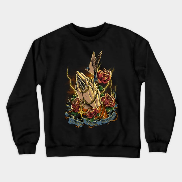 praising hand Crewneck Sweatshirt by iqbalgarint